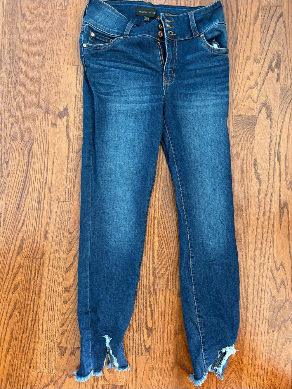 Kendall & Kylie Dark Blue Cropped Skinny Jeans
